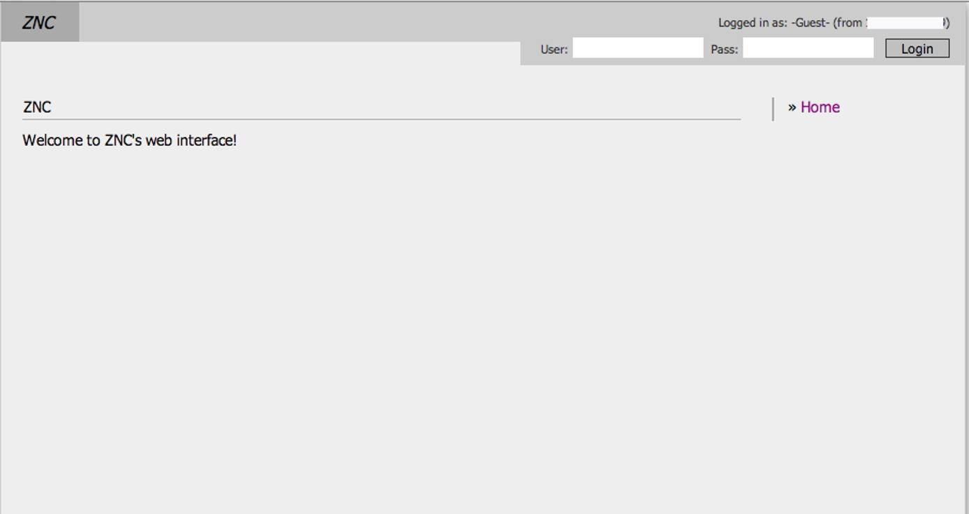 ZNCs Web Admin ZNCs Web Admin
