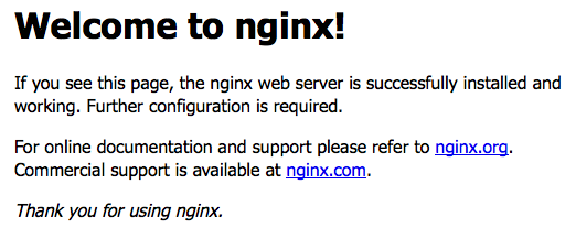 Nginx welcome Nginx welcome