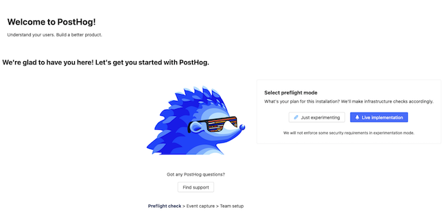 PostHog landing page PostHog landing page